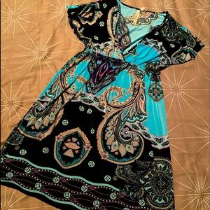 🦋 Cute little turquoise BOHO dress Sumer sale!☀️. Perfect for the beach!